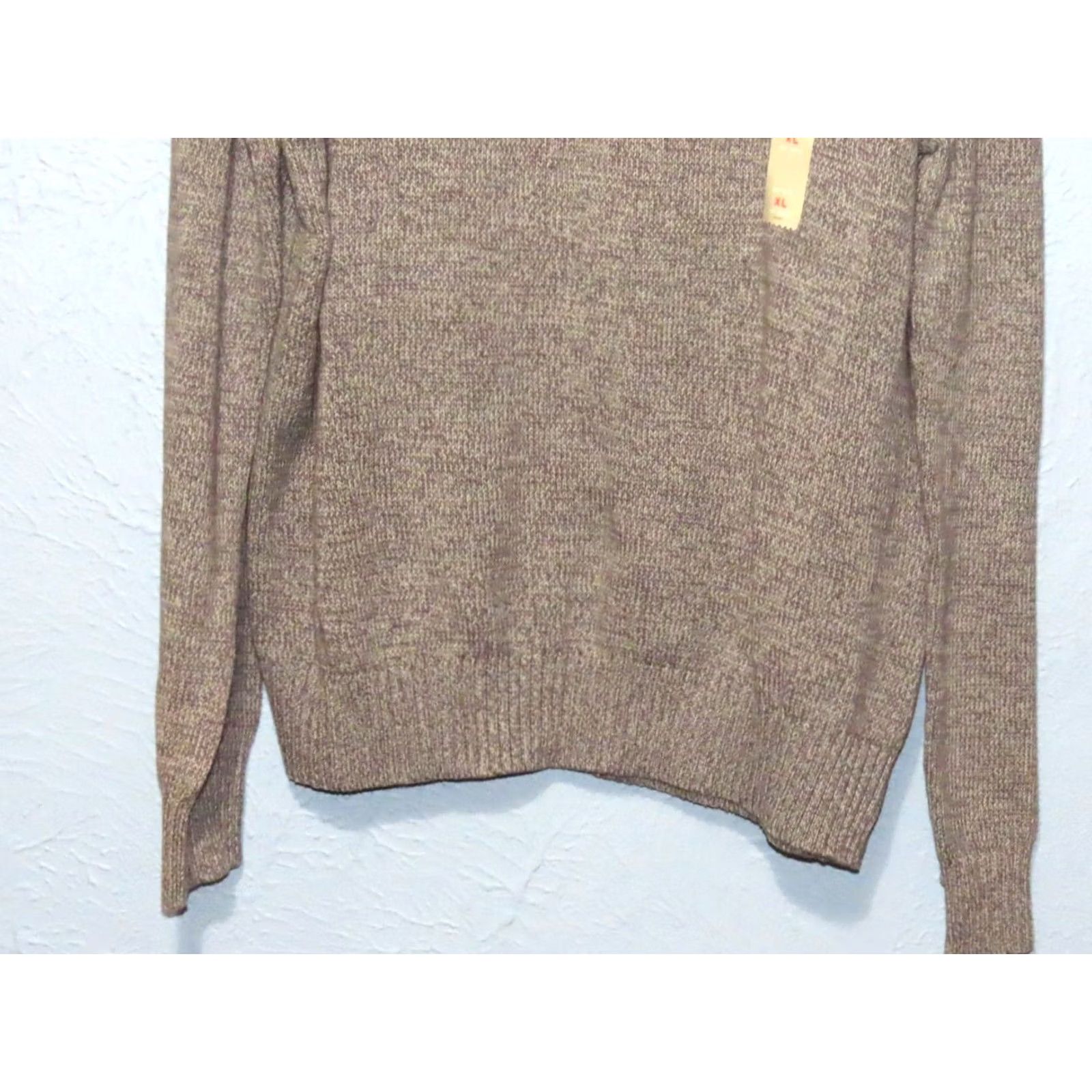 Vintage St. John's Bay Mens XL 1/4 Zip Pullover Sweater Thick Knit Gray Marl NWT Pullover Knit Mock Neck Zipper Button Pattern Solid Accessories Logo Size US XL / EU 56 / 4 - 2 Thumbnail