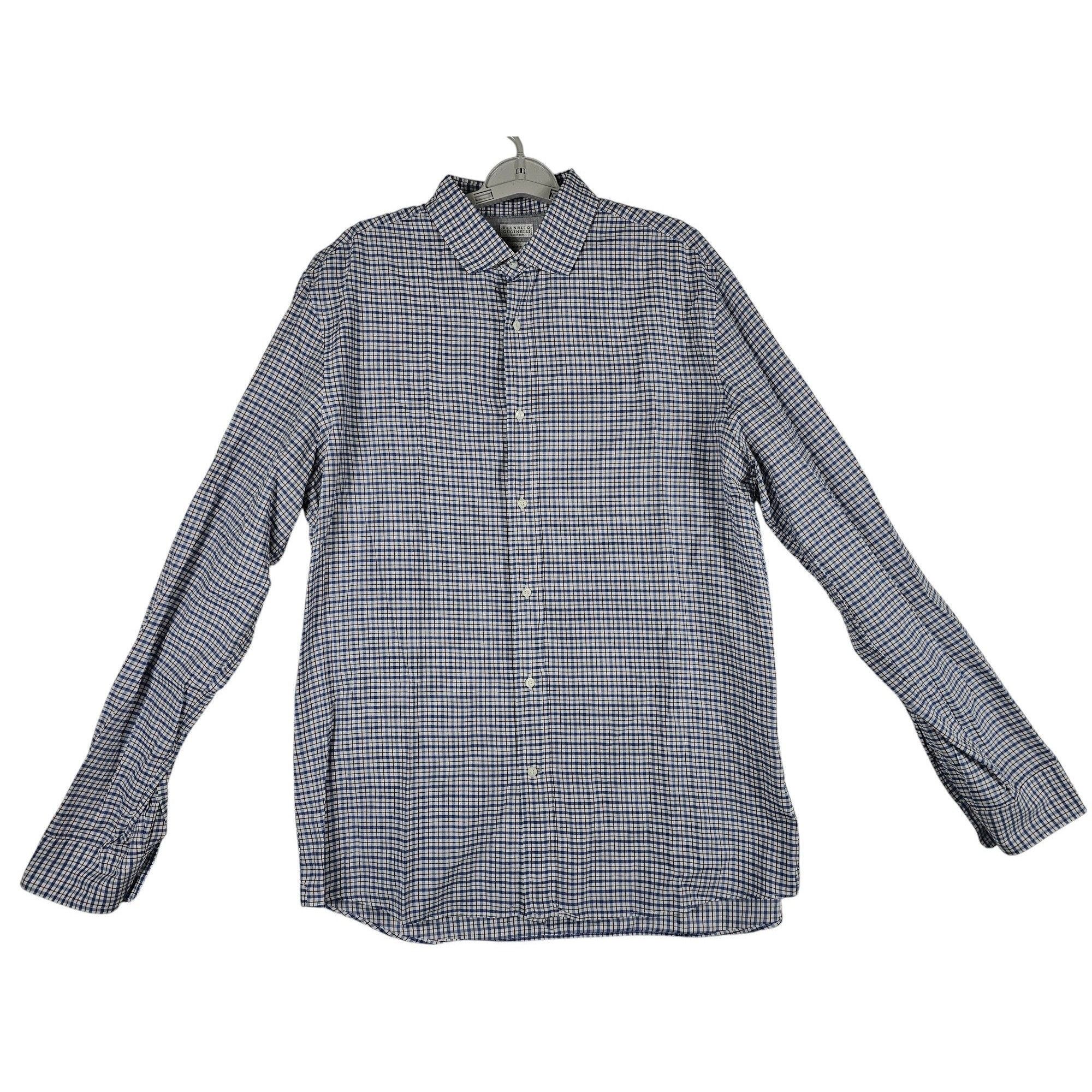Brunello Cucinelli Brunello Cucinelli Button-Down Shirt XXXL Size US XXL / EU 58 / 5 - 1 Thumbnail