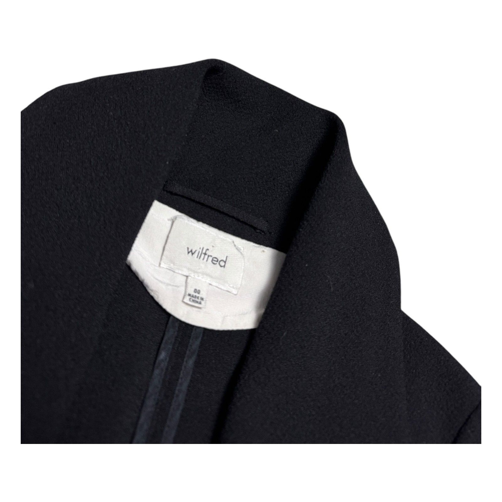 Aritzia WILFRED ARITZIA Black Business Casual Blouse Jacket 00 Size XXS / US 00 / IT 34 - 4 Thumbnail