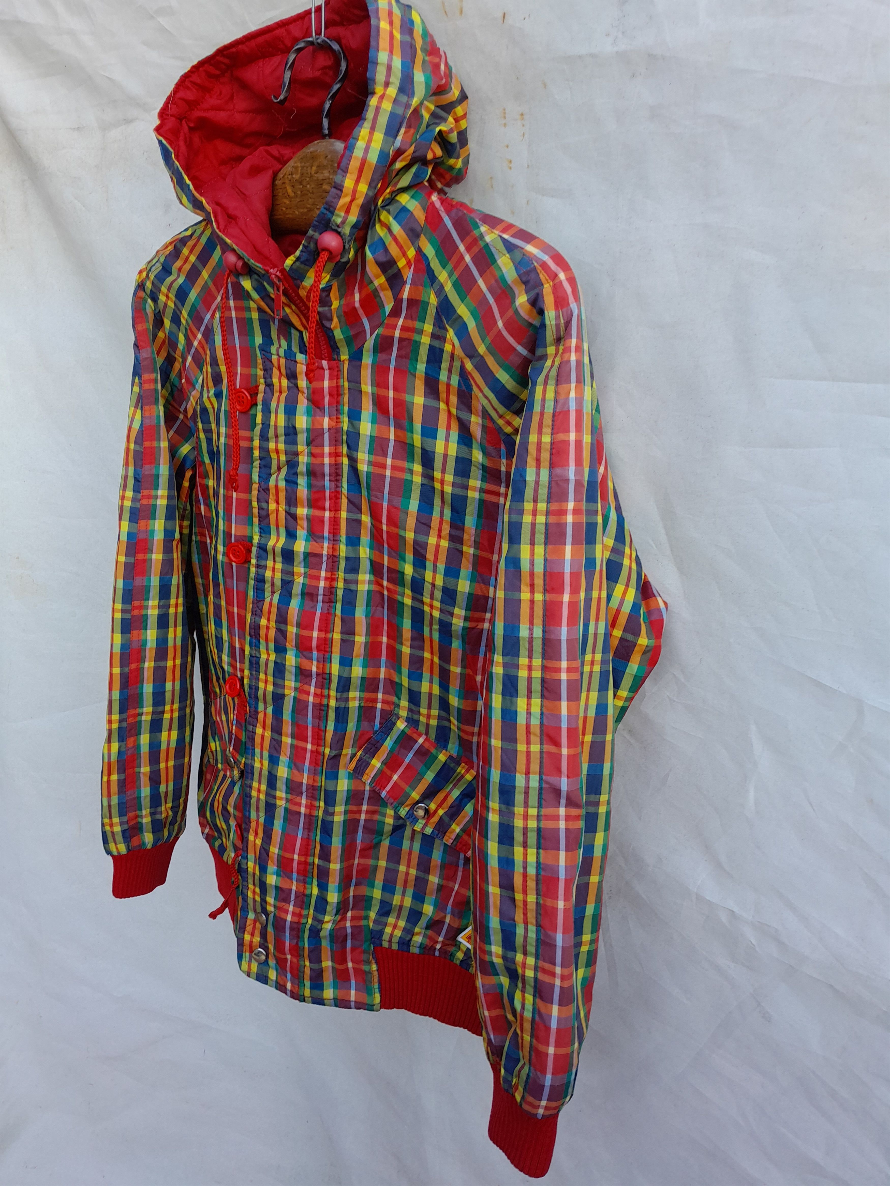 Fiorucci Vintage Fiorucci Jacket Mens M Rainbow Check Coat 80s 90s Size US M / EU 48-50 / 2 - 9 Thumbnail