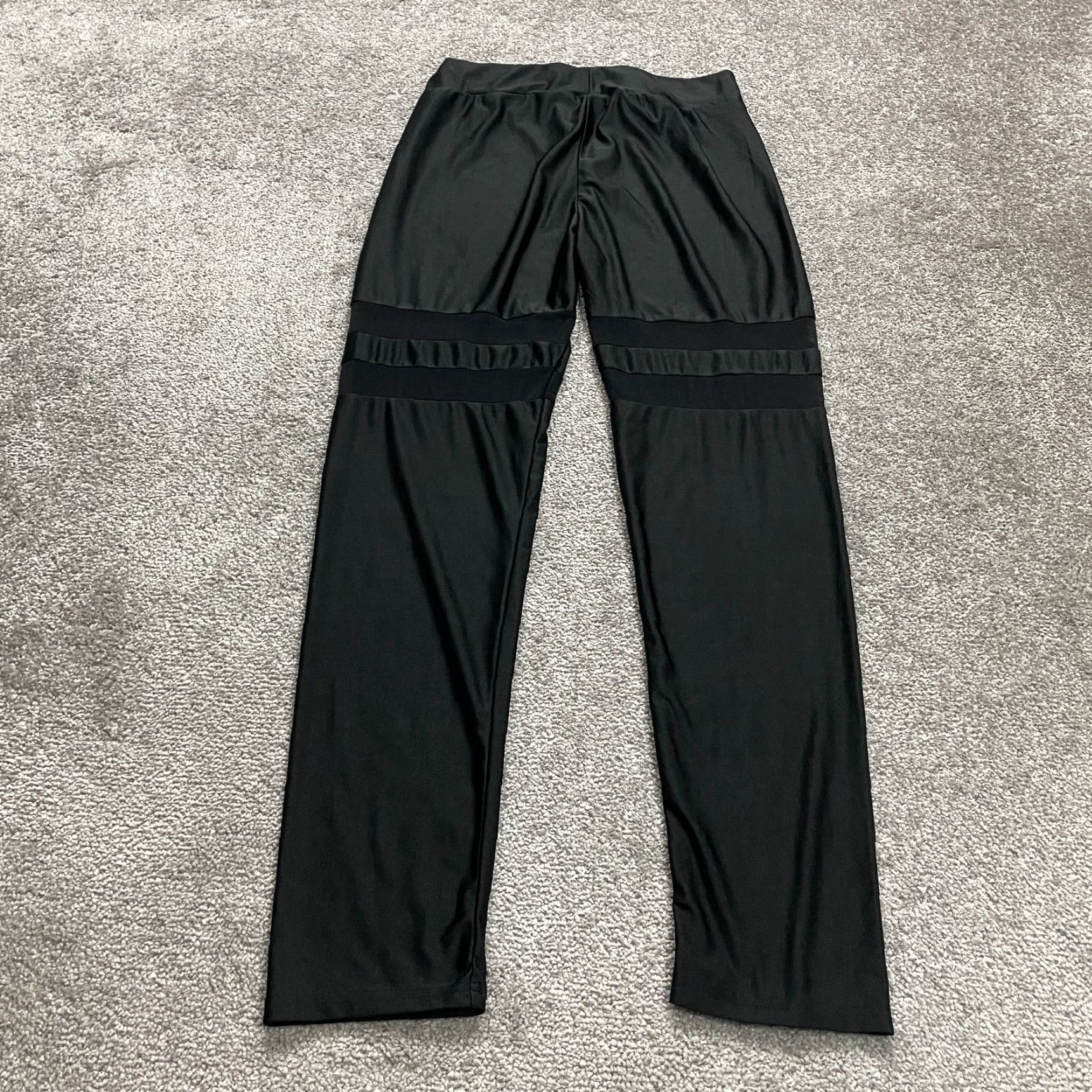 Shein Shein Black Pants Women's XL Straight Leg Activewear Trousers Athletic Jogging Yoga Gym 28x28.5 Size 40" / US 18 - 2 Thumbnail