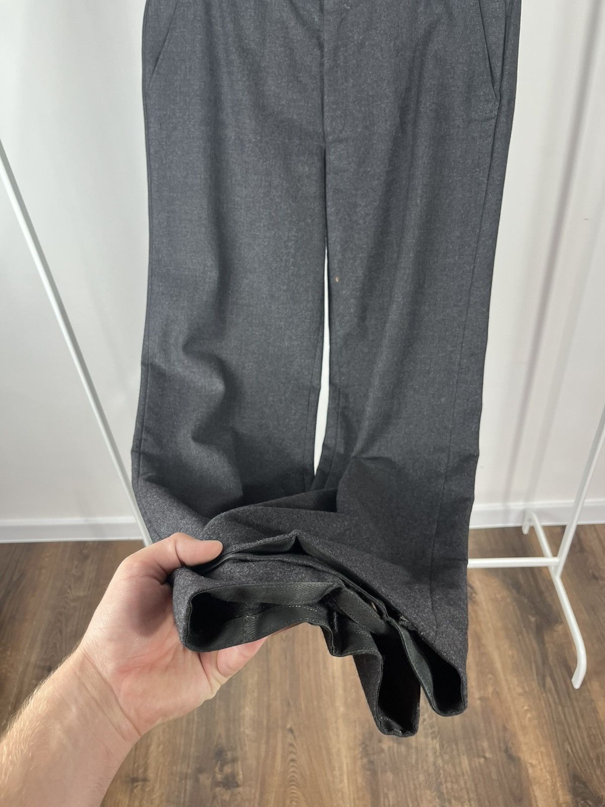 Japanese Brand × Vintage Ritex Form Cut Swiss Wool Trousers Dark Gray Classic Pants Size US 35 - 7 Thumbnail