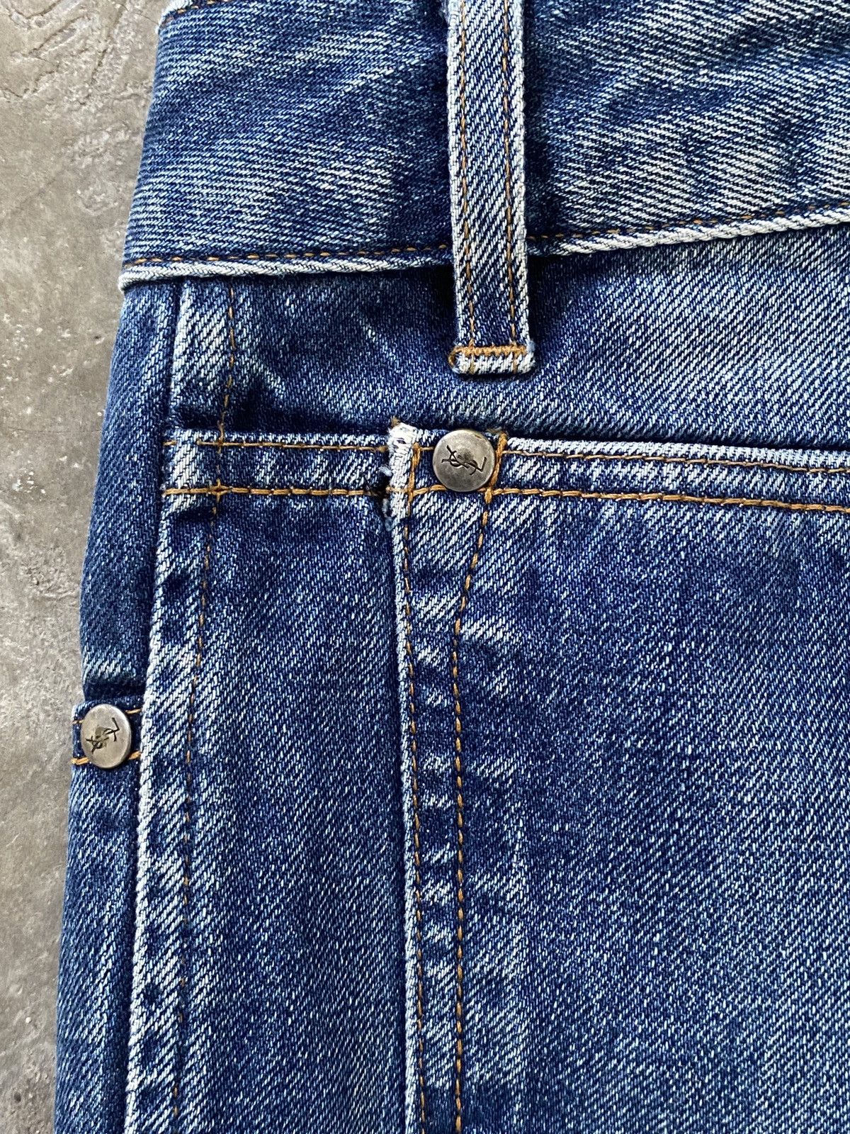 Yves Saint Laurent AW2004 Tom Ford Era YSL Washed Flared Denim Size US 28 / EU 44 - 7 Thumbnail