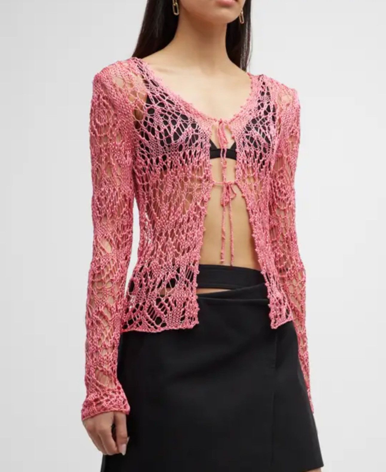 Tom Ford TOM FORD Fine Viscose Crochet Knit Cardigan MRSP $1,390 Size S / US 4 / IT 40 - 1 Thumbnail