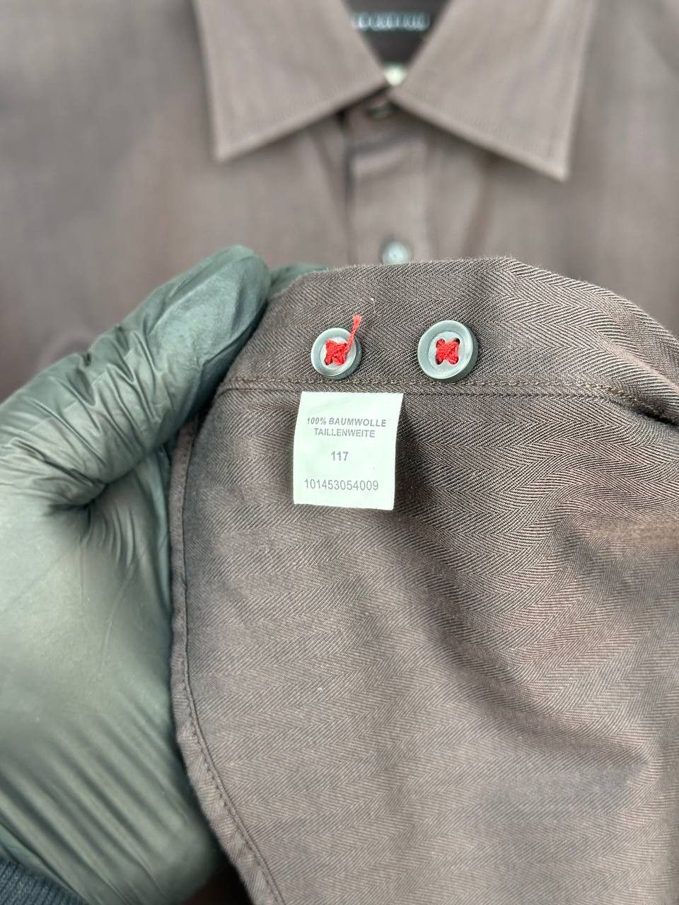 Other NWT Yorn Striped Button Up Shirt Brown LS Poplin Soft Cotton Size US L / EU 52-54 / 3 - 13 Thumbnail