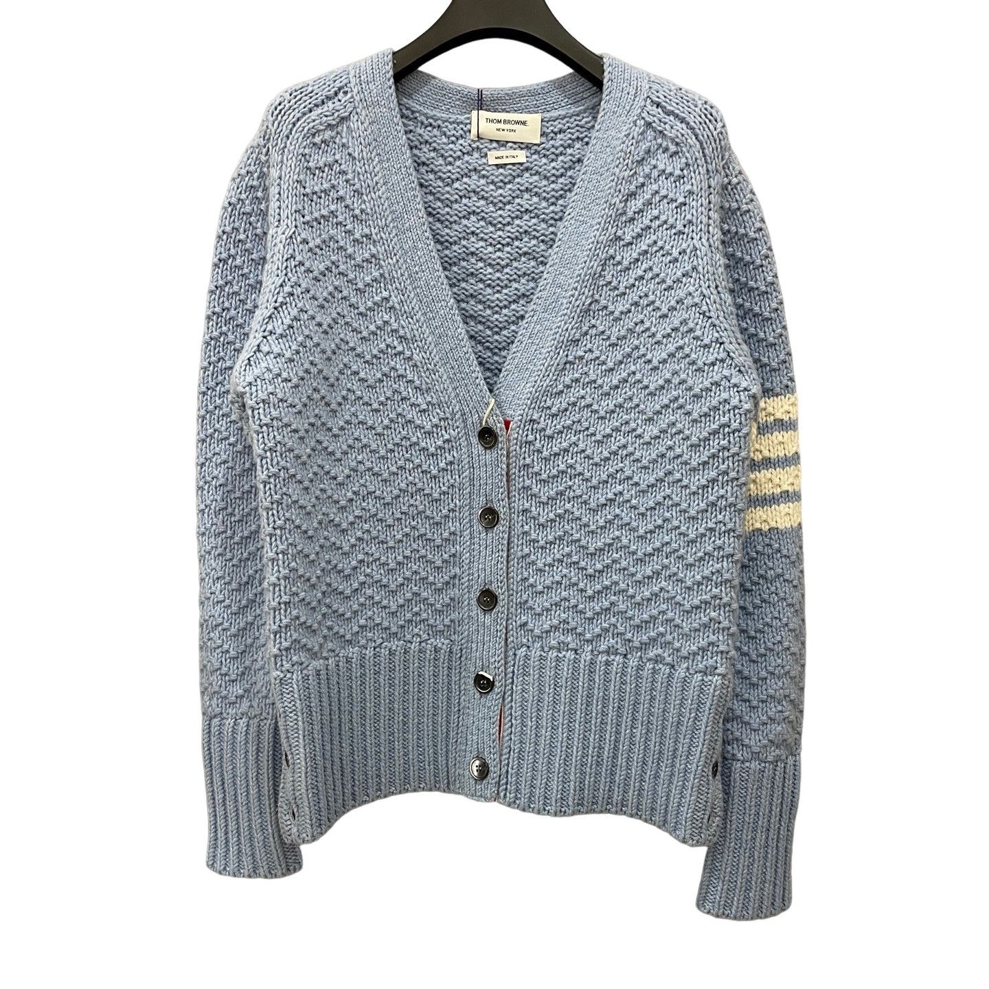 Thom Browne Thom Browne Sky Blue Wool Cardigan Size 40 Size US XXS / EU 40 - 1 Thumbnail