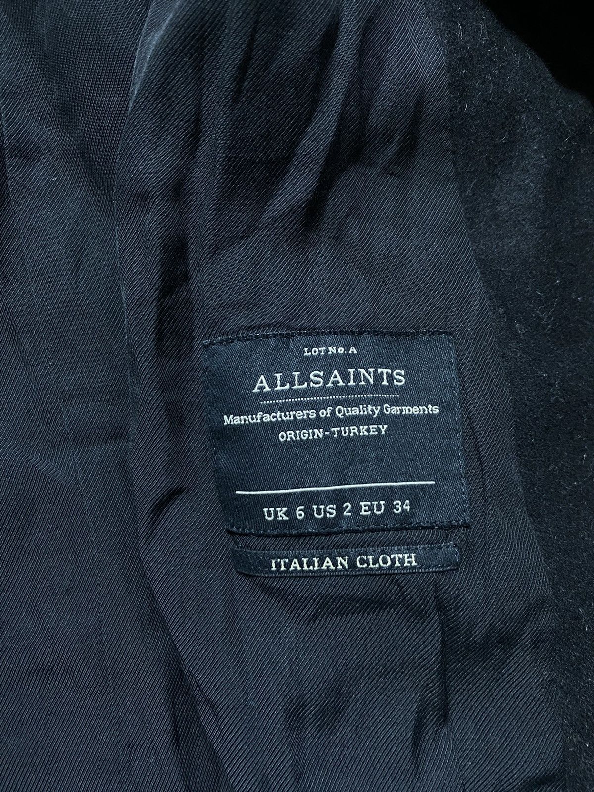 Allsaints Allsaints Leather Sleeves y2k Black Work Jacket Size S / US 4 / IT 40 - 4 Thumbnail