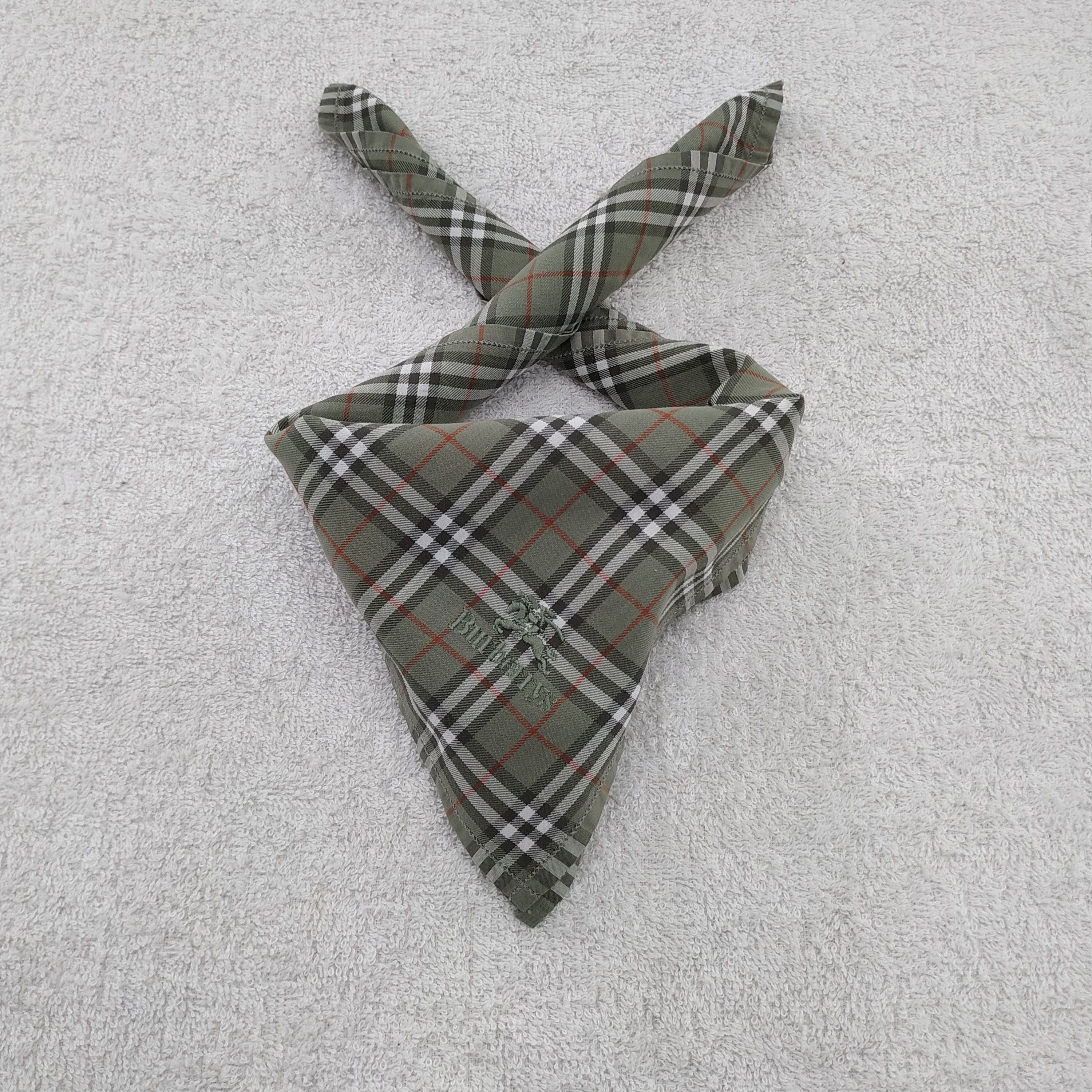 Burberry × Vintage Burberry Bandana / Handkerchief / Neckerchief - S028 Size ONE SIZE - 2 Thumbnail