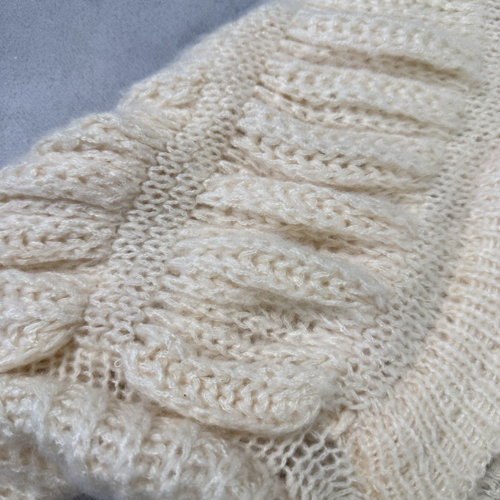 Vintage Gelato Pique Women Cardigan Sweater Free Size Beige Size ONE SIZE - 7 Thumbnail