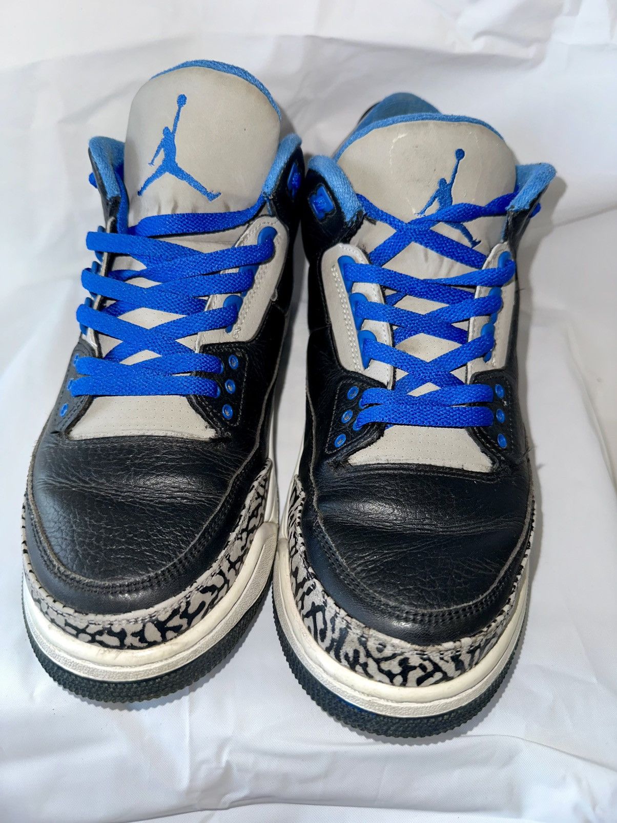 Jordan Brand 2014 Nike Air Jordan 3 Retro Black/Sport Blue-Wolf Grey Size US 10.5 / EU 43-44 - 1 Thumbnail