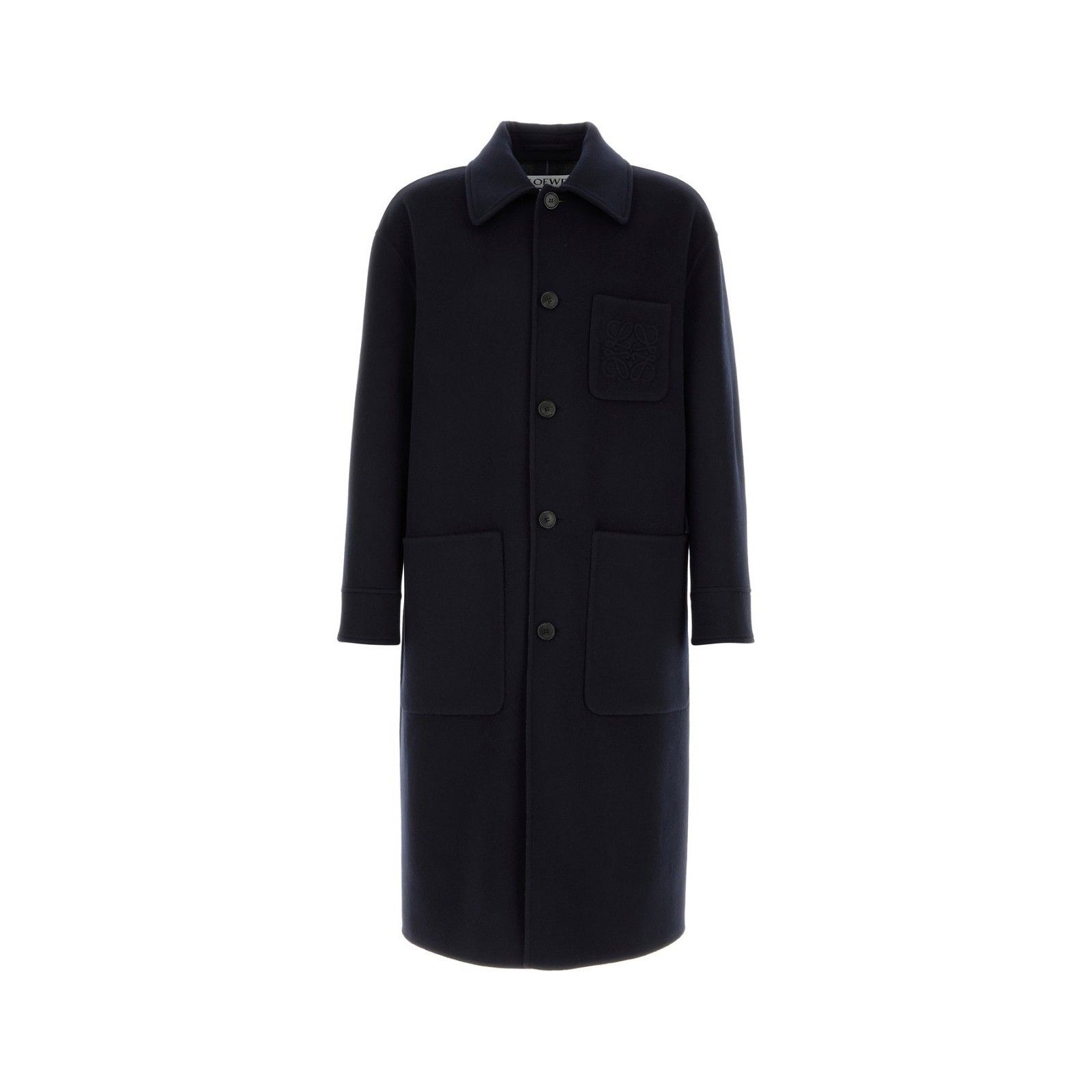 Loewe LOEWE Navy Blue Wool Blend Coat New & Authentic (Men's size: Size US L / EU 52-54 / 3 - 1 Thumbnail
