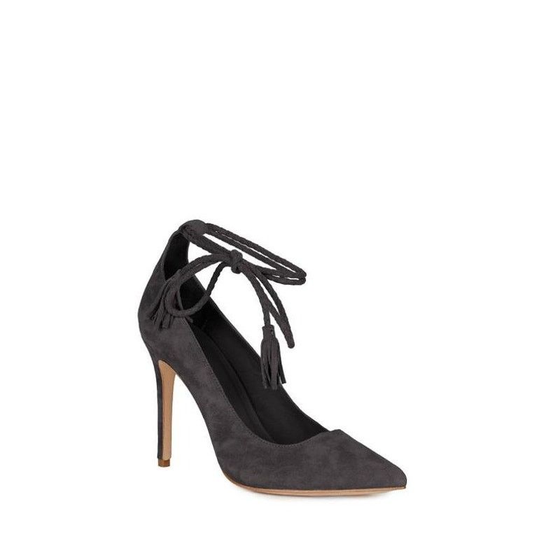 Joie Joie Angelynn Black Suede Ankle Strap Tassel Heels Size 9.5 Size US 9.5 / IT 39.5 - 1 Thumbnail