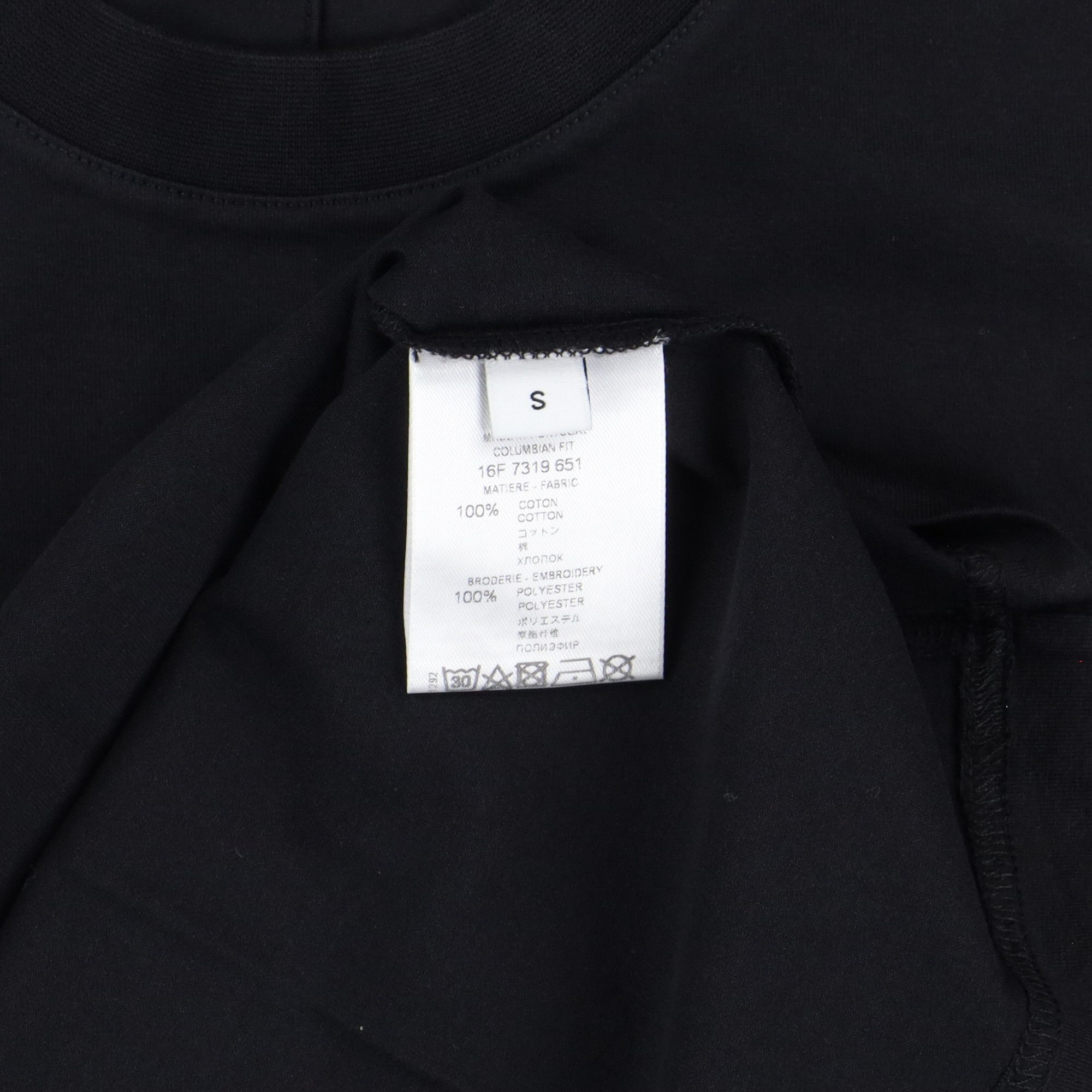 Givenchy Black Ring of Lillies Embroidered Cross Oversized T-Shirt Size US S / EU 44-46 / 1 - 7 Thumbnail