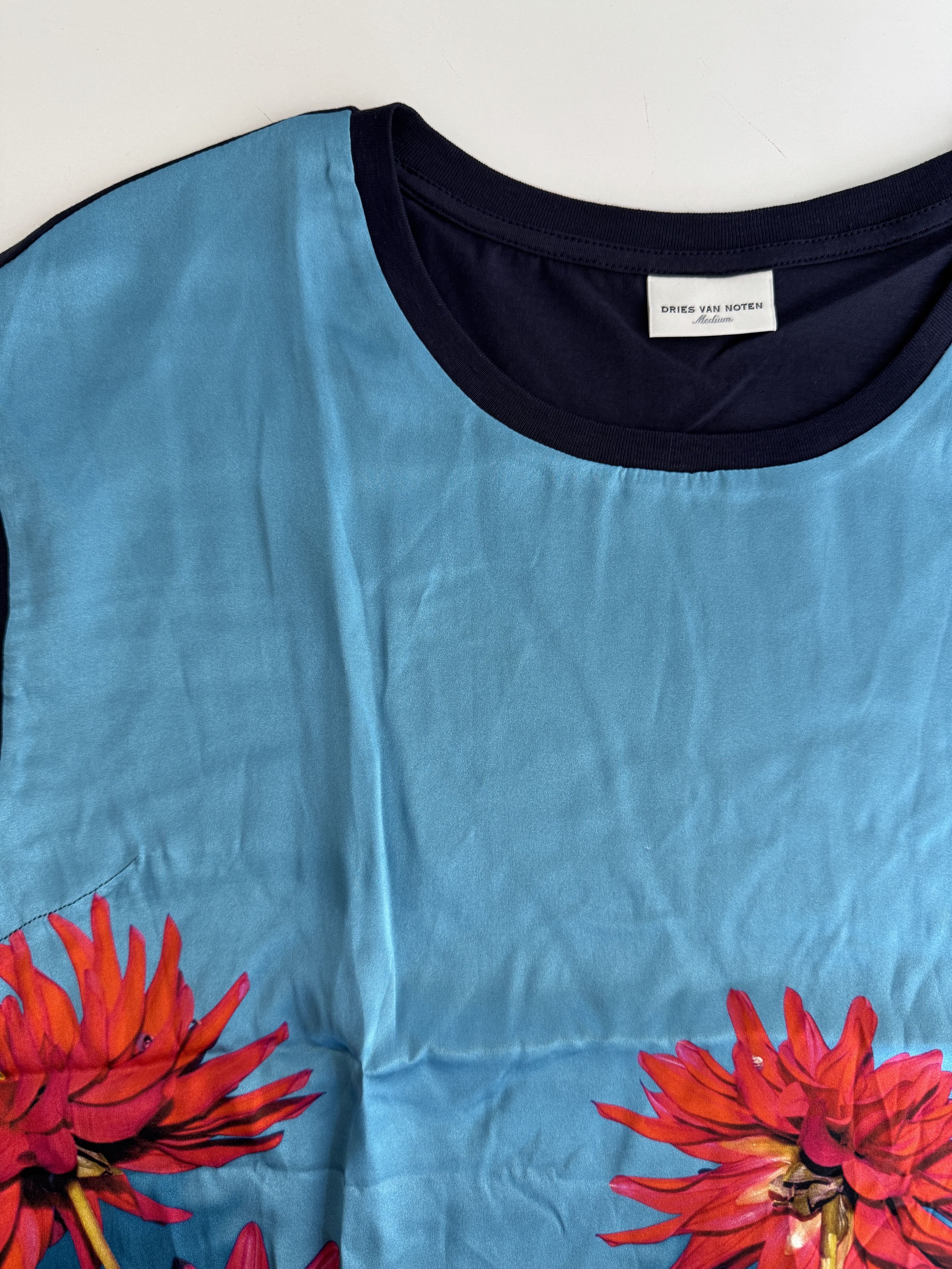 Dries Van Noten Floral-print Top in Multicolor Cotton and Silk Size M / US 6-8 / IT 42-44 - 3 Thumbnail