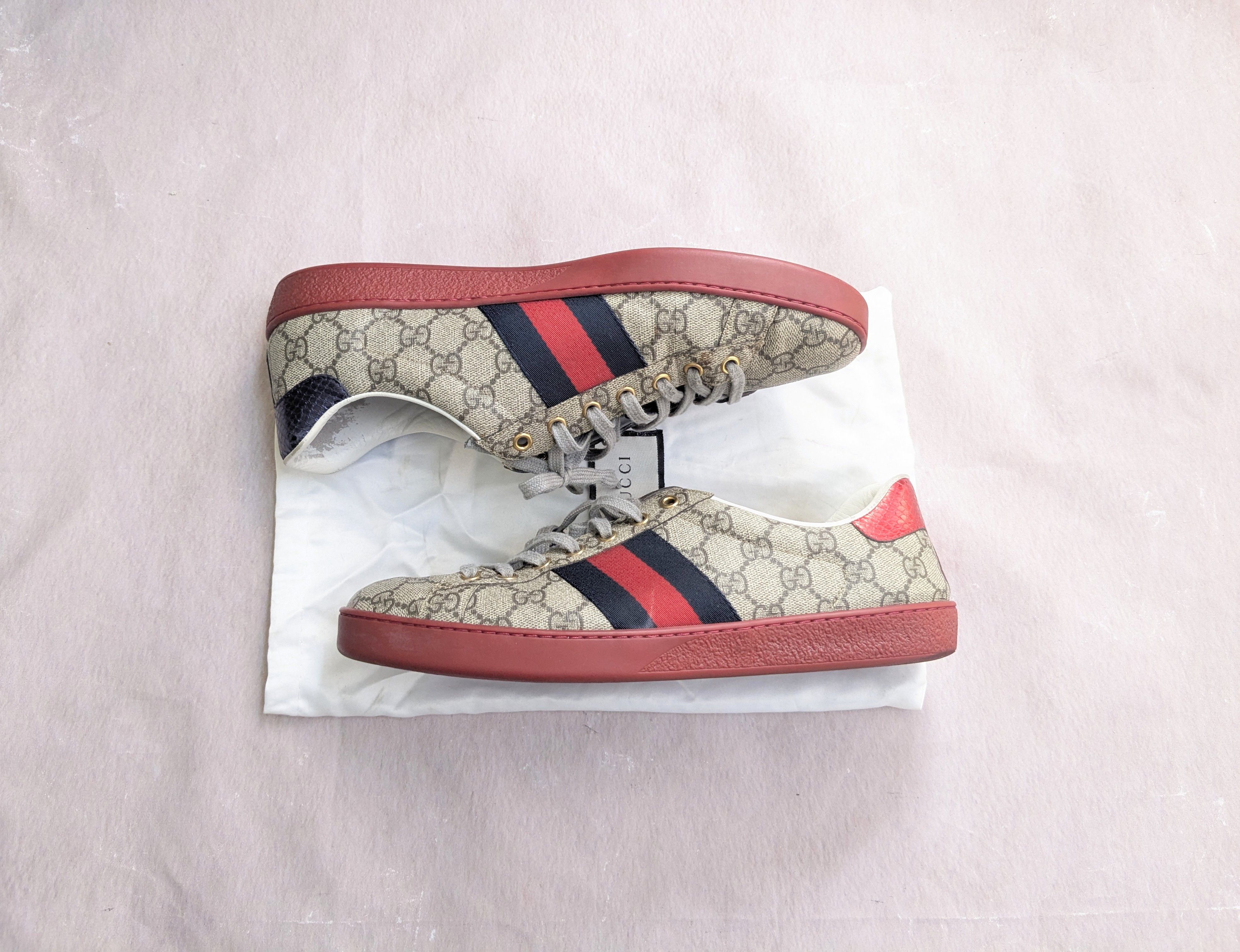 Gucci Gucci Ace Sneakers 10 Canvas Monogram Supreme Low Tops Size US 10 / EU 43 - 1 Thumbnail