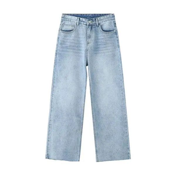 VIBE Washed distressed loose baggy jeans y2k Size US 34 / EU 50 - 7 Thumbnail