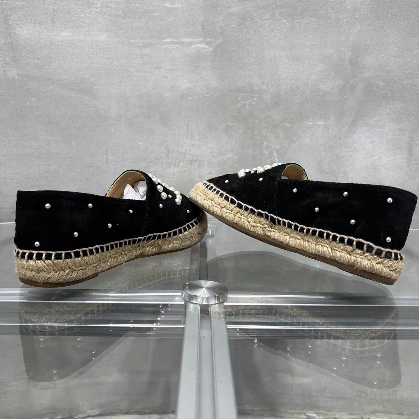 Chanel Chanel Black Pearl Fisherman Shoes 37 YH25091 Size US 6.5 / IT 36.5 - 5 Thumbnail