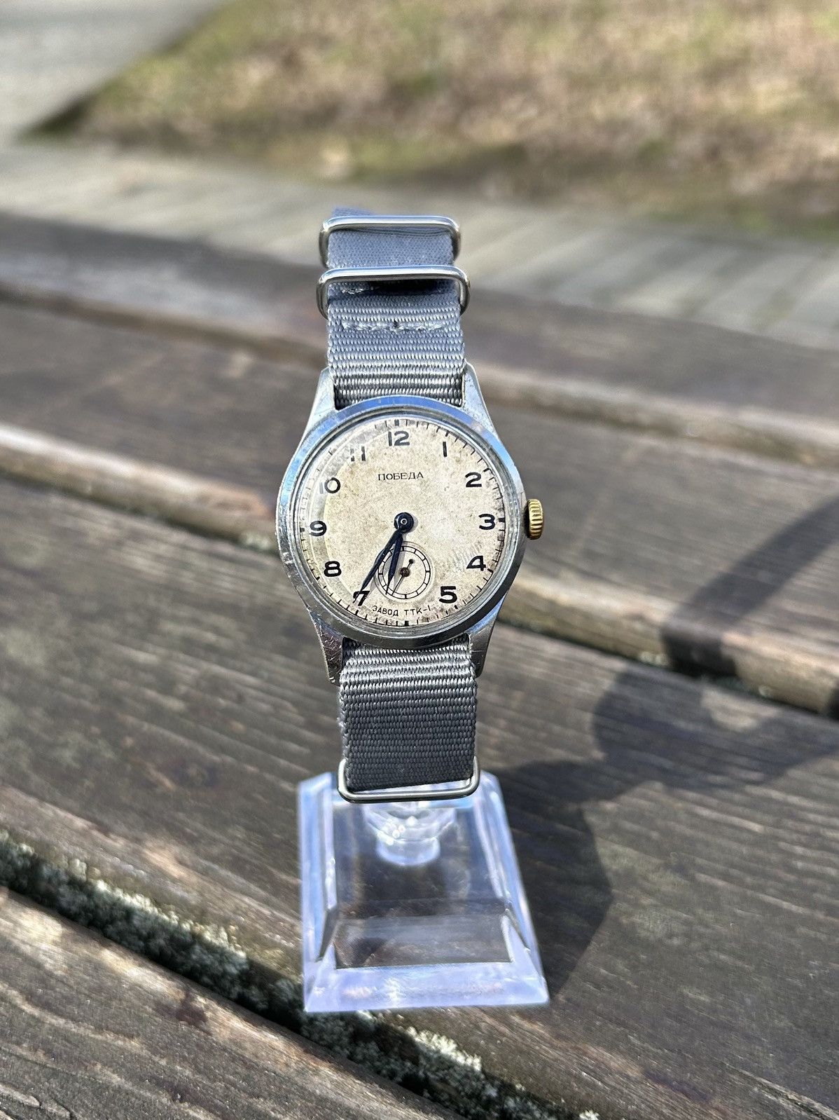 Vintage Vintage Pobeda Watch USSR Soviet Mechanical Authentic 1950s Size ONE SIZE - 2 Thumbnail