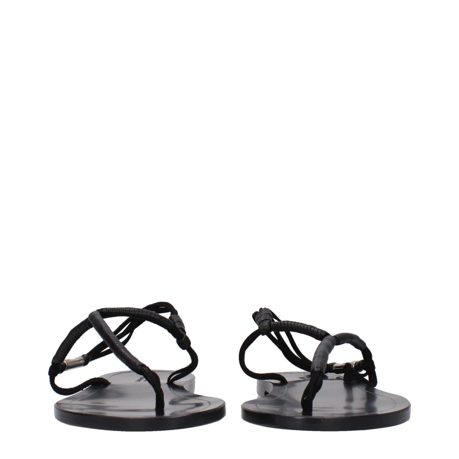 Isabel Marant ob1o1e1124 Leather Flip Flops in Black Size US 6 / IT 36 - 3 Thumbnail