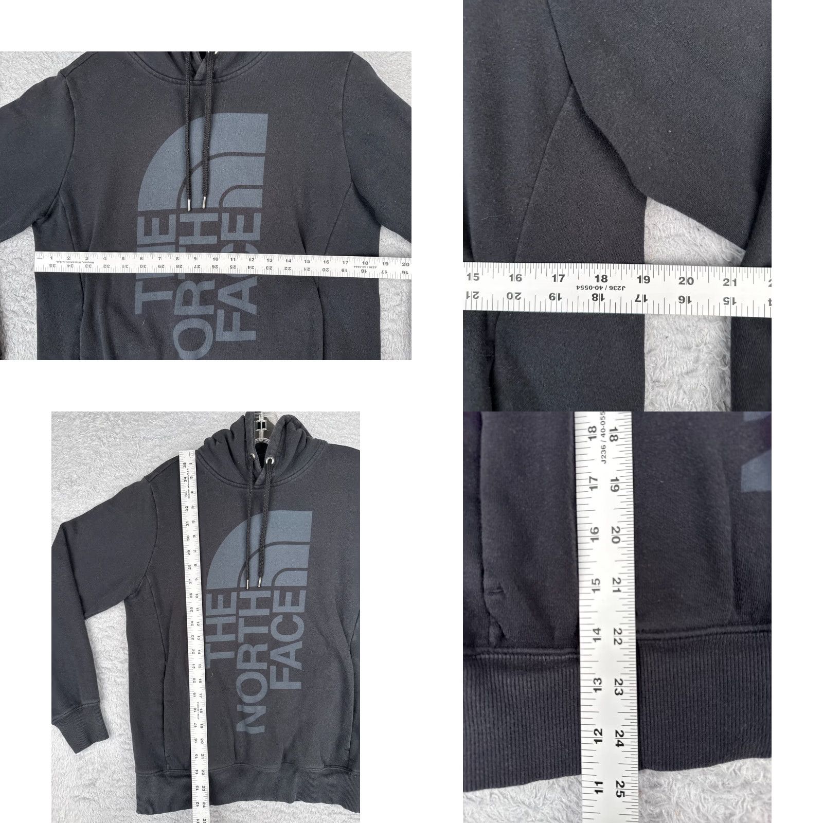 The North Face The North Face Hoodie Women S Black Pullover Pockets Cotton Blend Logo Crew Neck Sweatshirt Activewear Size S / US 4 / IT 40 - 8 Thumbnail