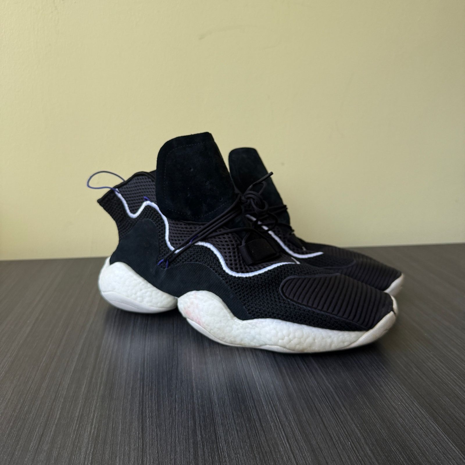 Adidas adidas Crazy BYW LVL 1 Black White Basketball Shoes Split Size US 13 / EU 46 - 2 Thumbnail