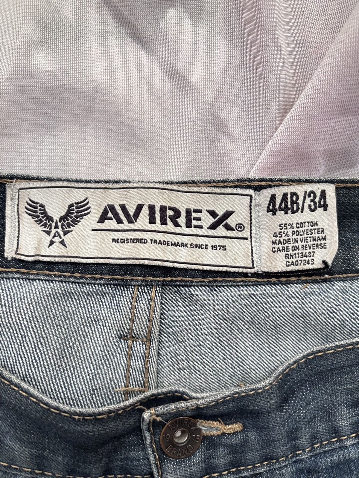 Avirex Vintage Y2K Blue Avirex Baggy embroidered Carpenter Jeans Size US 44 / EU 60 - 6 Thumbnail