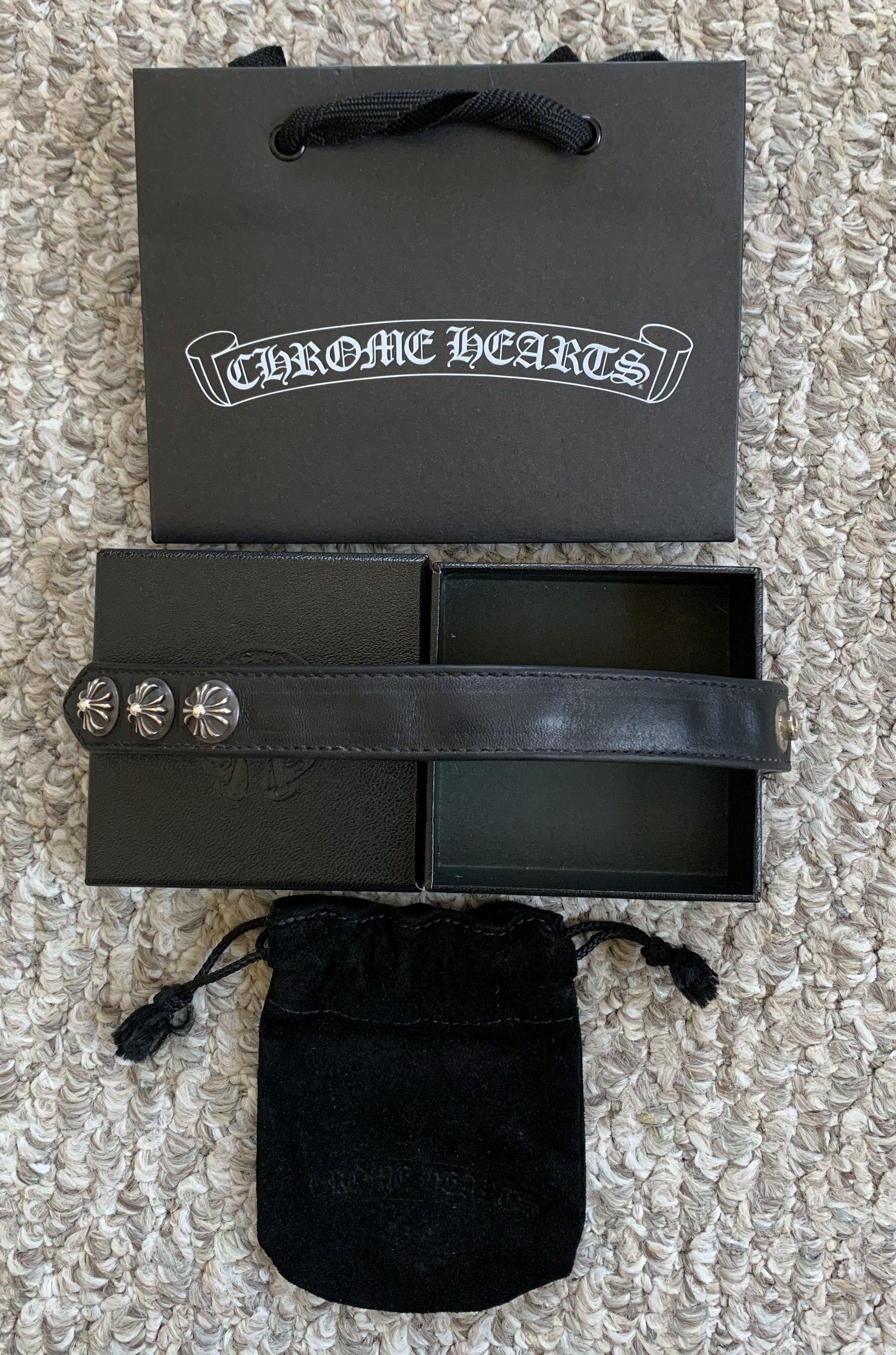 Chrome Hearts Chrome Hearts Adjustable Leather Silver Snap Bracelet Size ONE SIZE - 6 Thumbnail