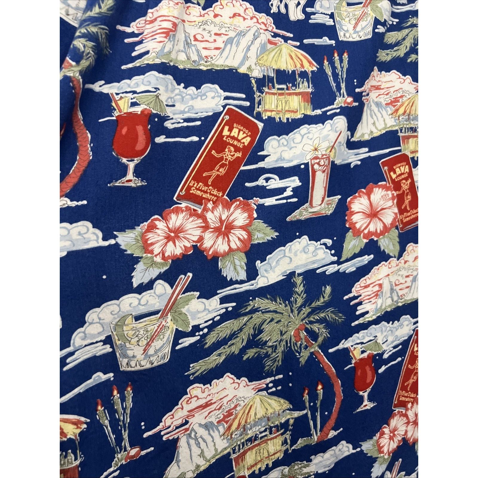 Big Dogs Big Dogs Mens Hawaiian Floral Tiki Button Up Shirt XL Pocket Size US XL / EU 56 / 4 - 6 Thumbnail