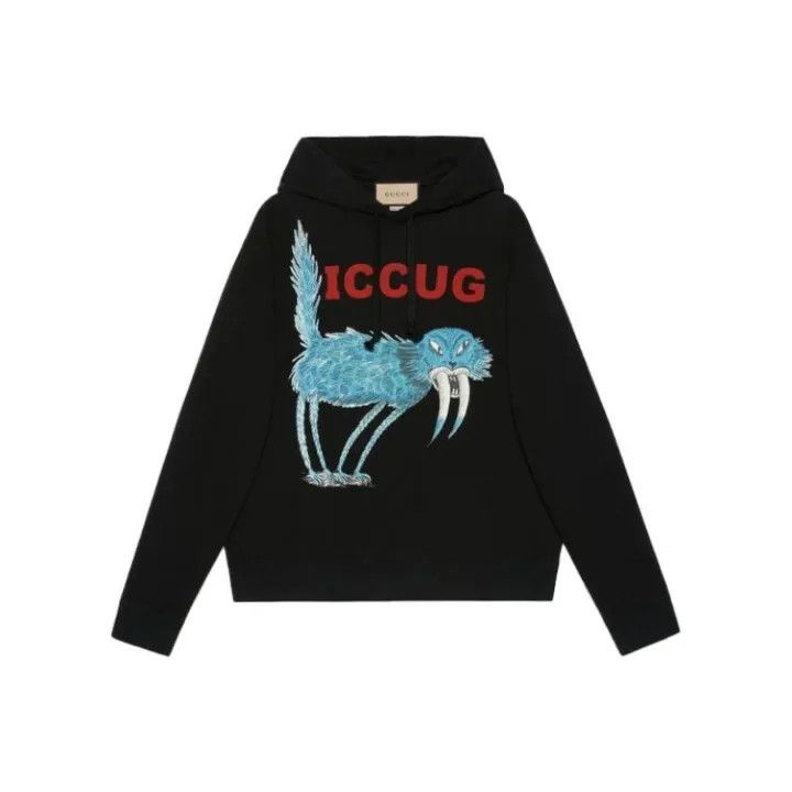 Gucci GUCCI x Freya Hartas Animal Print Hoodie Size US L / EU 52-54 / 3 - 1 Thumbnail
