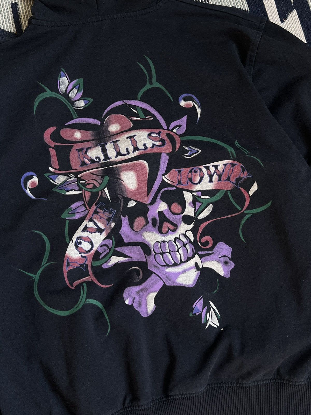 Christian Audigier Ed Hardy by Christian Audigier Big Logo Y2k Zip Hoodie Size S / US 4 / IT 40 - 12 Thumbnail