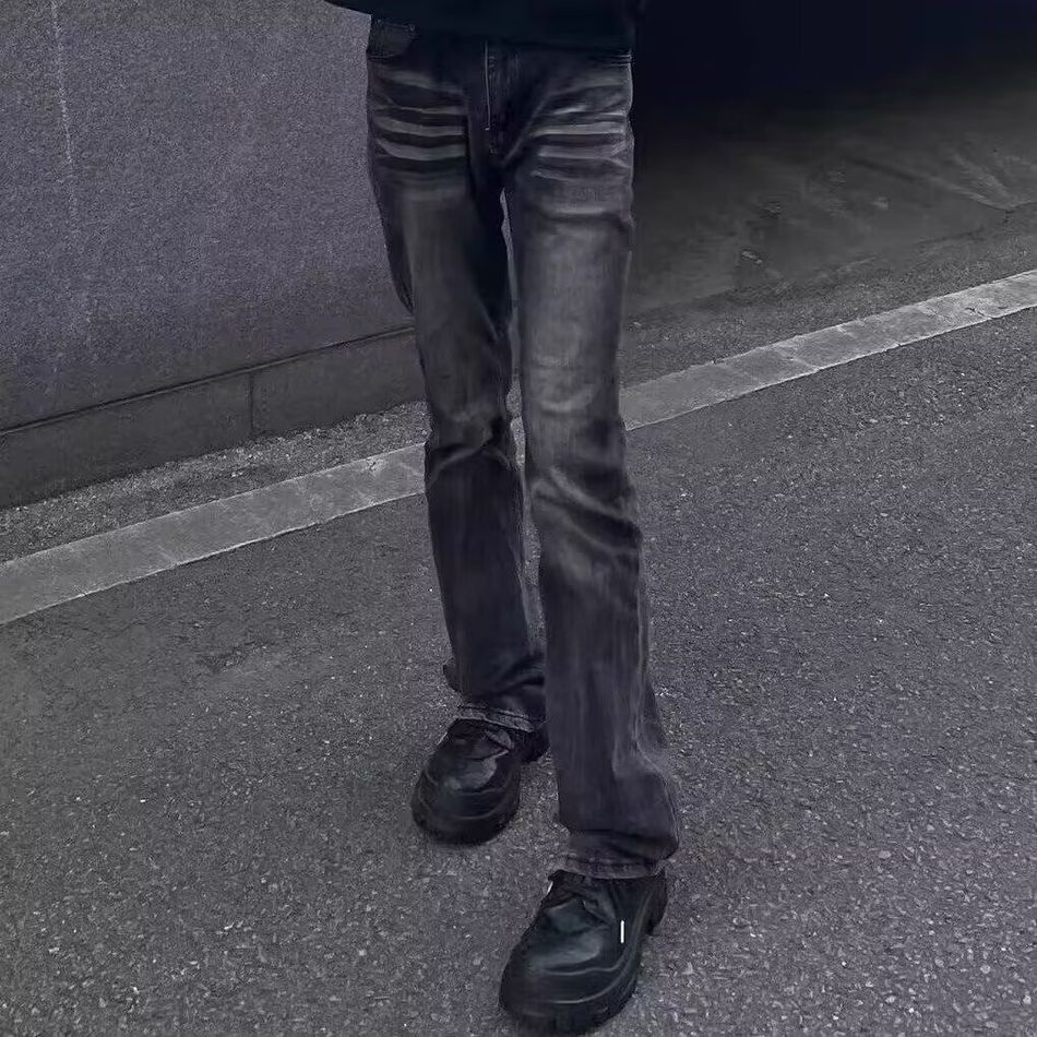 Japanese Brand Retro loose zipper micro flared jeans Size US 30 / EU 46 - 3 Thumbnail
