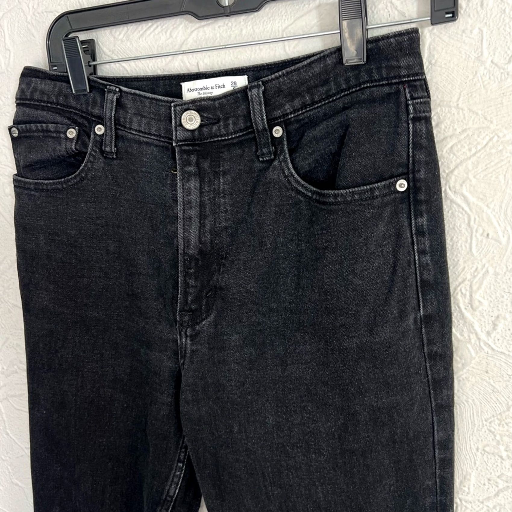 Abercrombie & Fitch Abercrombie & Fitch Jeans Womens 28 Black The Skinny High Rise Size 28" / US 6 / IT 42 - 4 Thumbnail
