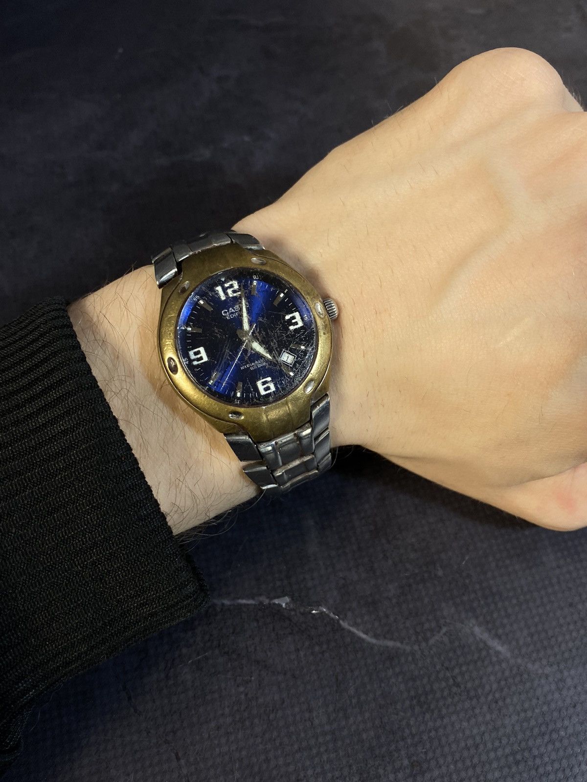 Casio × Japanese Brand × Vintage Casio Edifice EF-108D Золотистые Часы Japanese Brand Size ONE SIZE - 2 Thumbnail