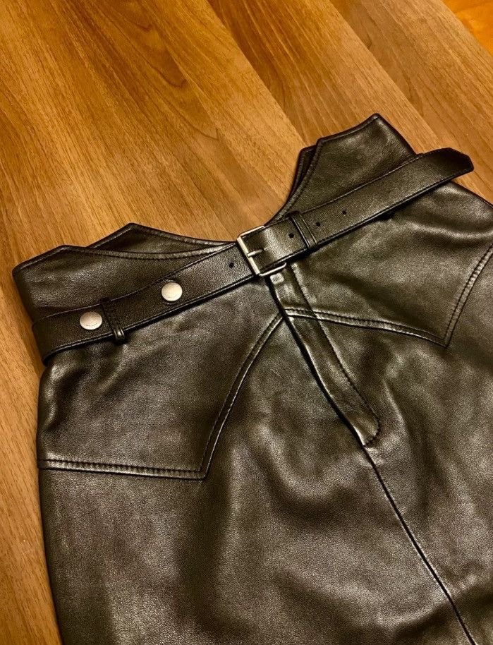 Saint Laurent Paris × Yves Saint Laurent Saint Laurent 19ss Skirt Leather Skirt2410-Nextarrow Size S / US 4 / IT 40 - 5 Thumbnail