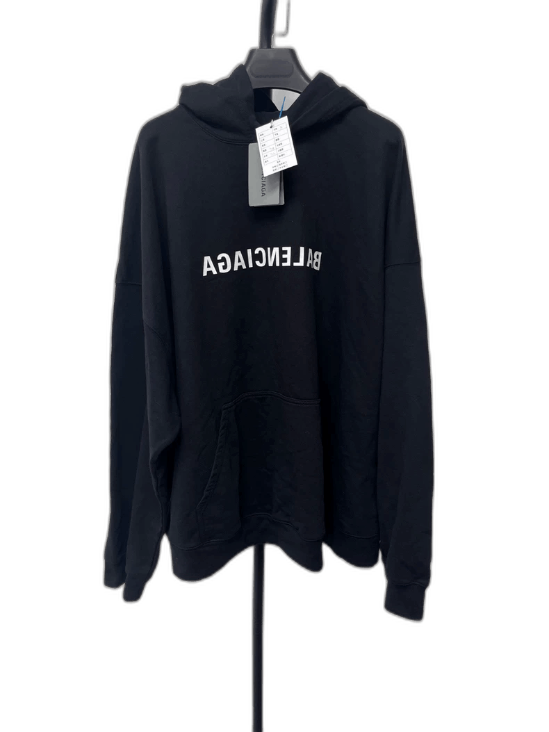 Balenciaga black balenciaga logo graphic long sleeve hoodie Size US M / EU 48-50 / 2 - 1 Thumbnail