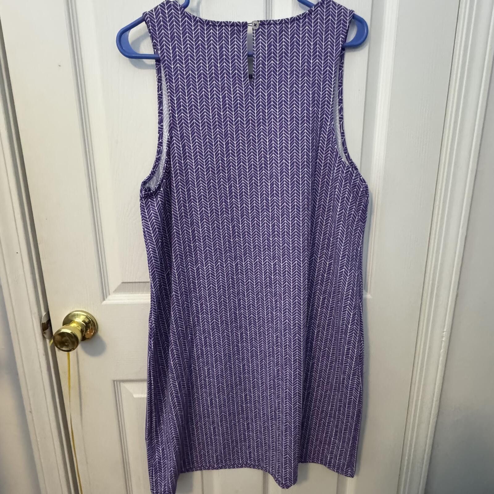 Southern Tide Southern Tide Audrey Chevron Shift Dress-XL Size XL / US 12-14 / IT 48-50 - 4 Thumbnail