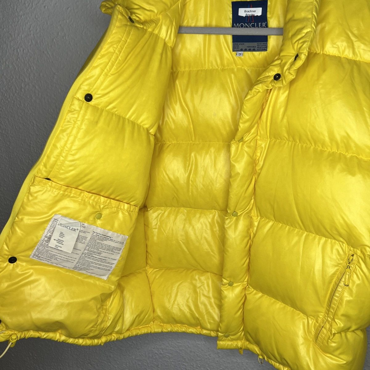 Moncler × Vintage Vintage 90s Moncler Puffer Down Jacket Yellow Rare Hype Size US L / EU 52-54 / 3 - 7 Thumbnail