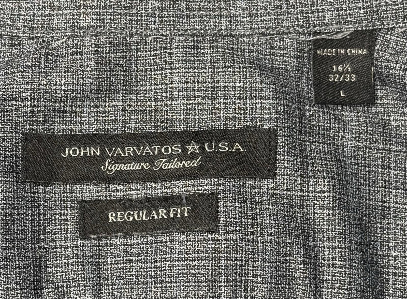 John Varvatos John Varvatos Shirt Mens 32/33 16.5 Large Signature Stretch Size 42R - 2 Thumbnail