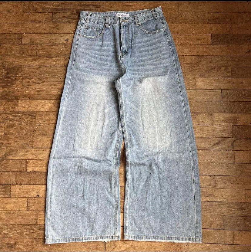 Jean Baggy Wide Leg Blue Jeans 👖 🔥🔥 Size US 32 / EU 48 - 1 Thumbnail