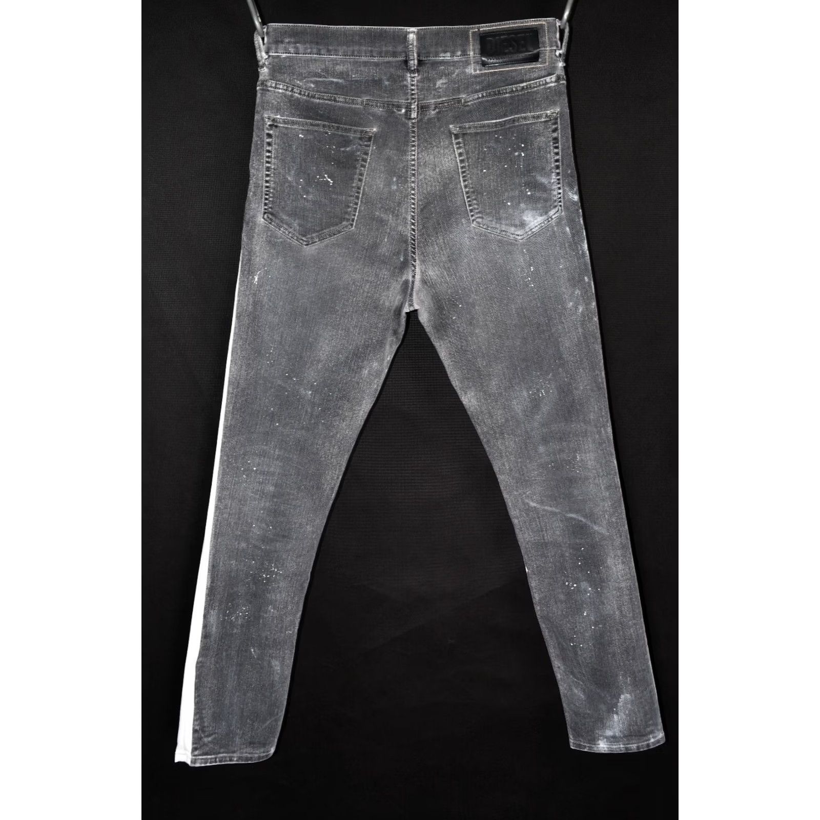 Diesel Diesel D-EETAR-SP 0094N TAPERED FIT Denim Jeans W33/L34 Men's Distressed Gray Cotton Polyester Size US 33 - 2 Thumbnail
