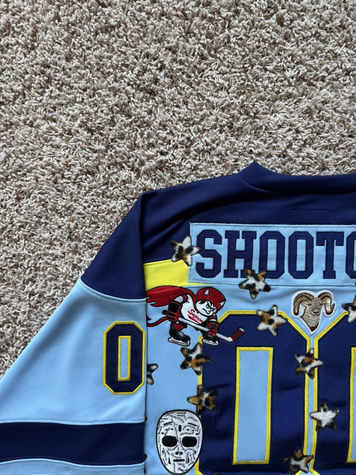 Supreme Supreme Fire & Ice Patches Hockey Jersey Light Blue Size US L / EU 52-54 / 3 - 2 Thumbnail