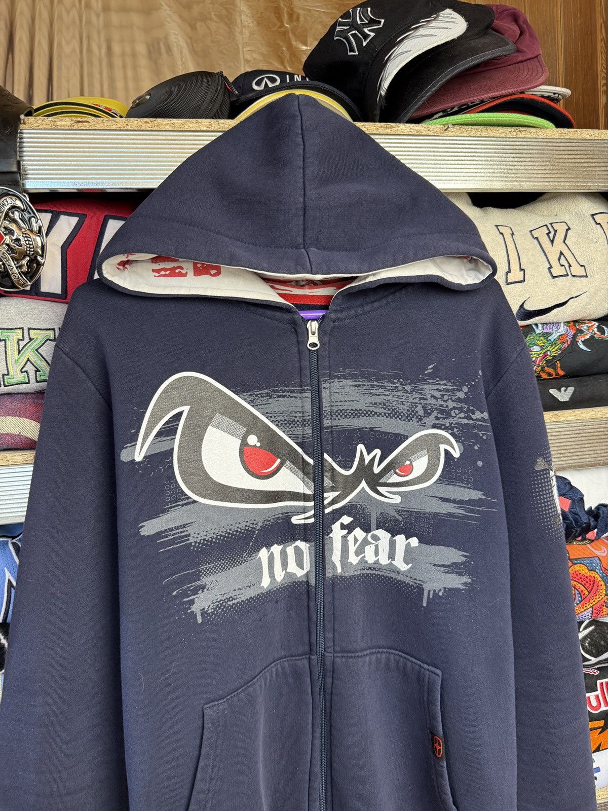 No Fear CRAZY Vintage No Fear Zip-Up Hoodie Size US L / EU 52-54 / 3 - 3 Thumbnail