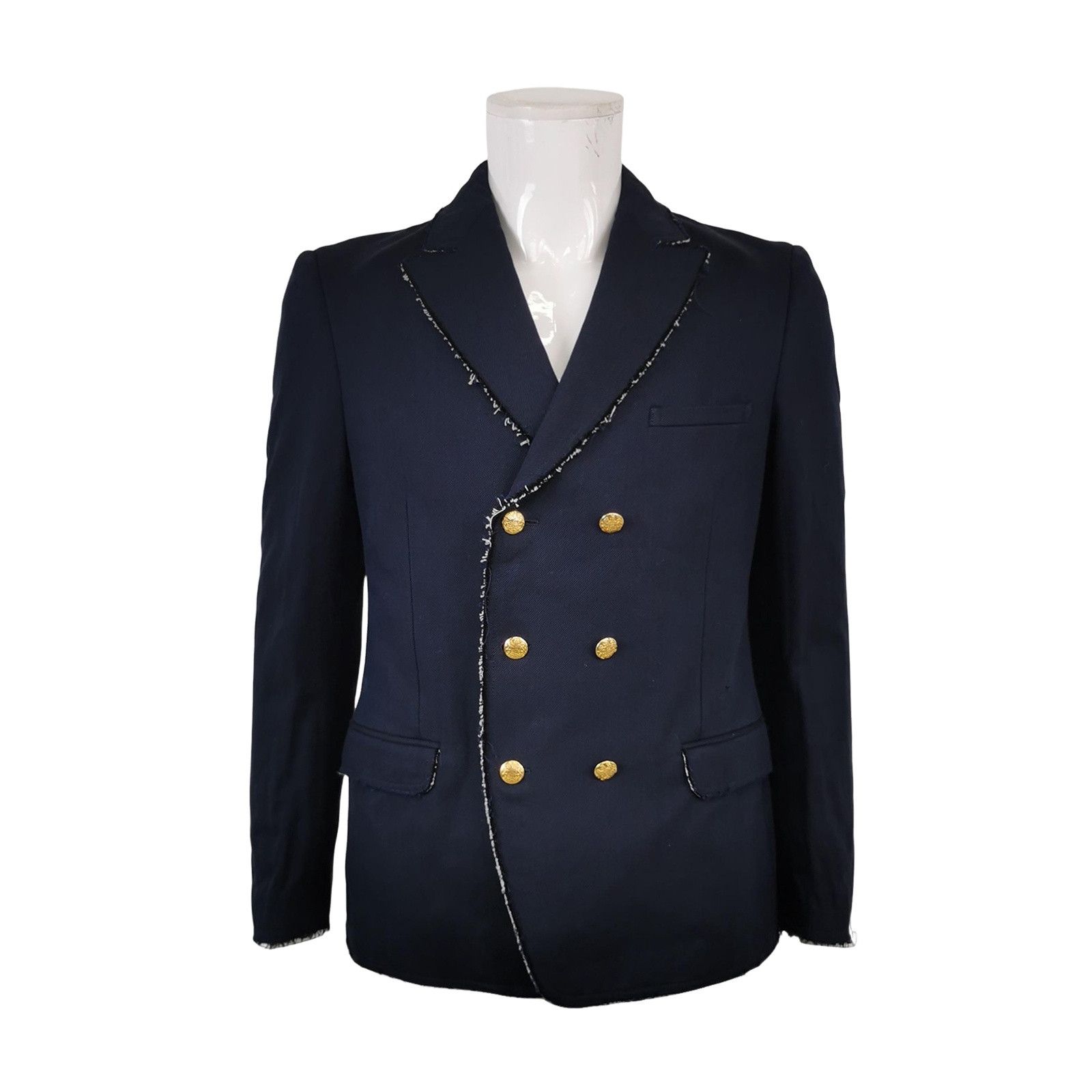 Alexander McQueen Alexander McQueen Raw Edge Double Breasted Blazer 40R Size 40R - 1 Thumbnail
