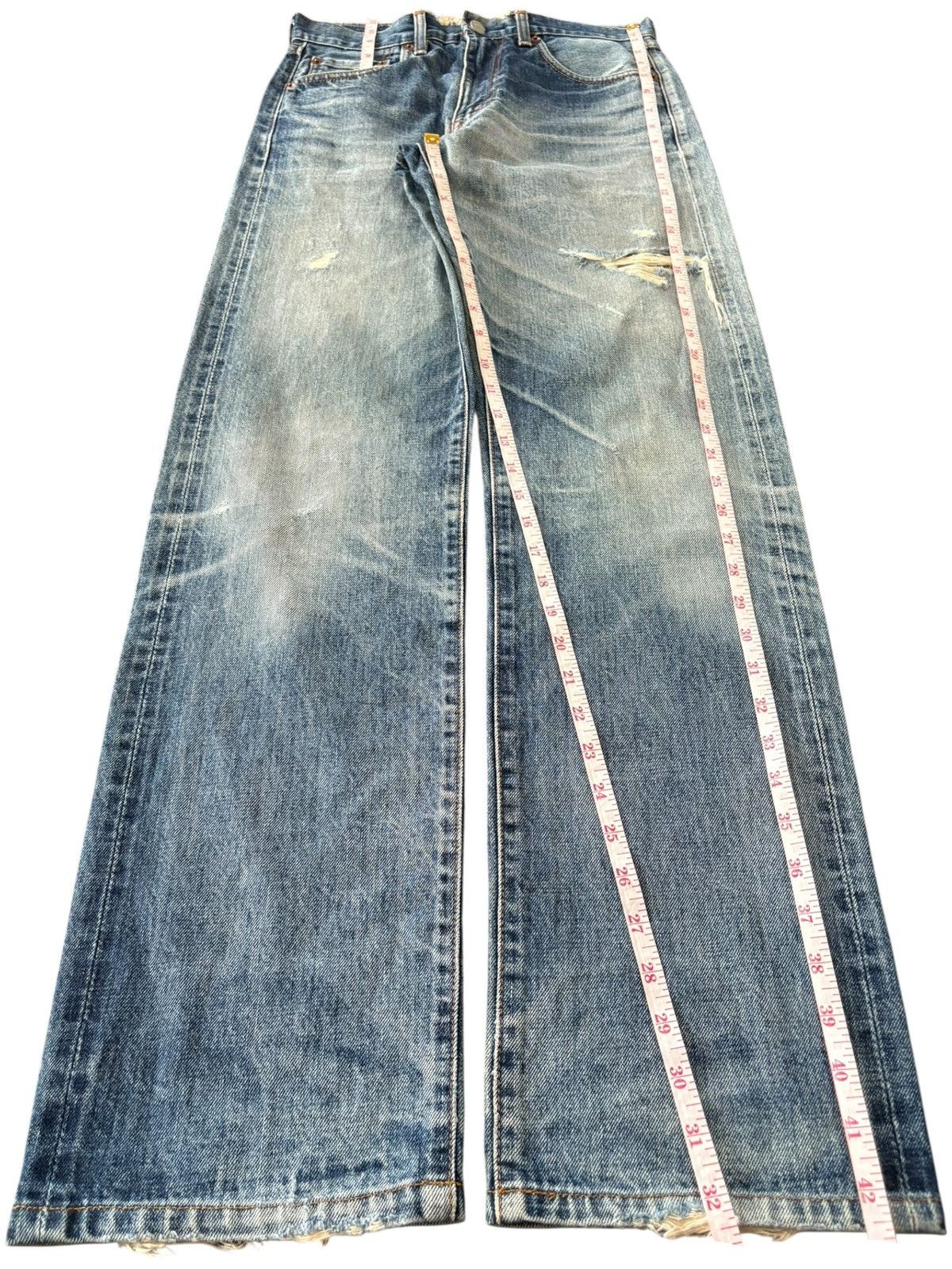 Levi's Vintage Japanese Levis 502 Big E Selvedge Talon Dist Jeans Size US 29 - 13 Thumbnail