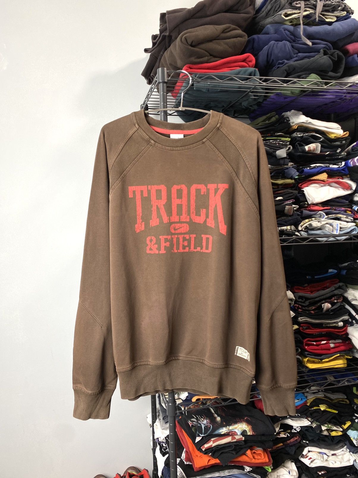 Nike Y2K 90’s Vintage Brown Nike Sweatshirt T Shirt Tn Zm Hype Size US L / EU 52-54 / 3 - 1 Thumbnail