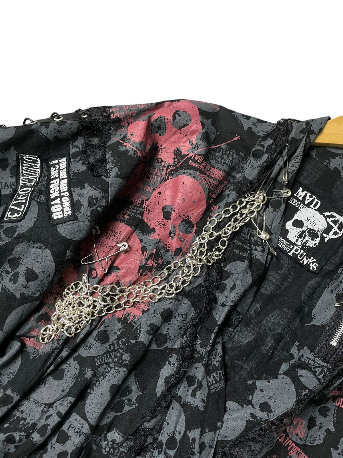 Japanese Brand MAD PUNKS SKULL PRINT YUKATA KIMONO (98) Size US S / EU 44-46 / 1 - 4 Thumbnail