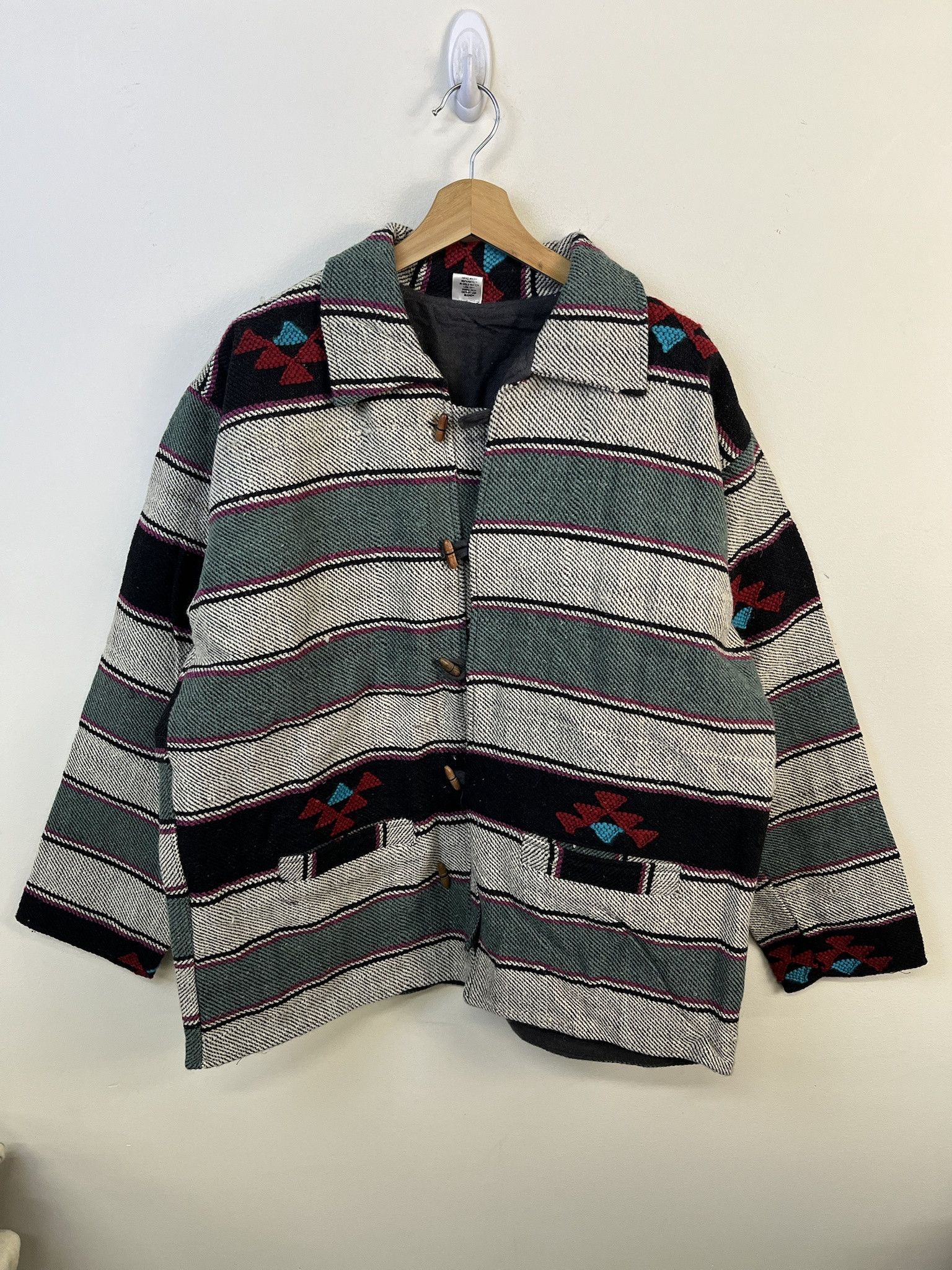 Other Vintage Nepalese Thick Wool Hand Knit Coach's Jacket Size L Size US L / EU 52-54 / 3 - 1 Thumbnail