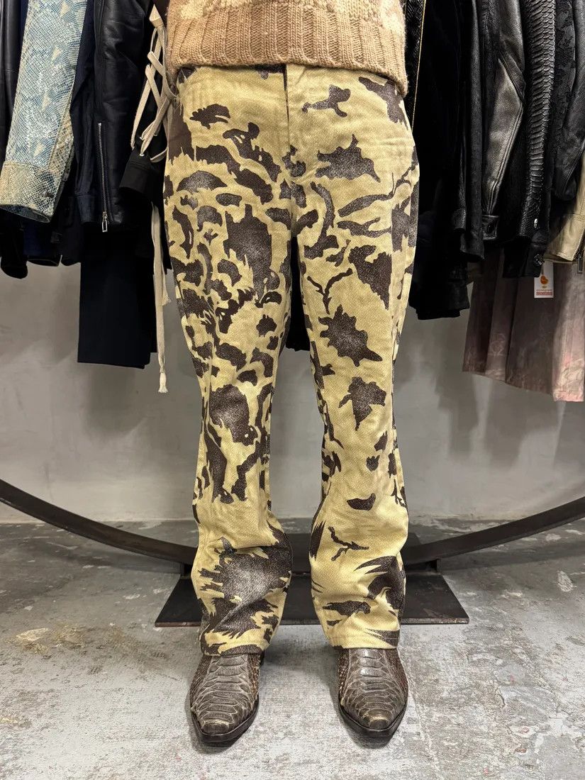 Just Cavalli AW2001 Cavalli Crow Camo Beige & Black Pants Size US 31 - 1 Thumbnail