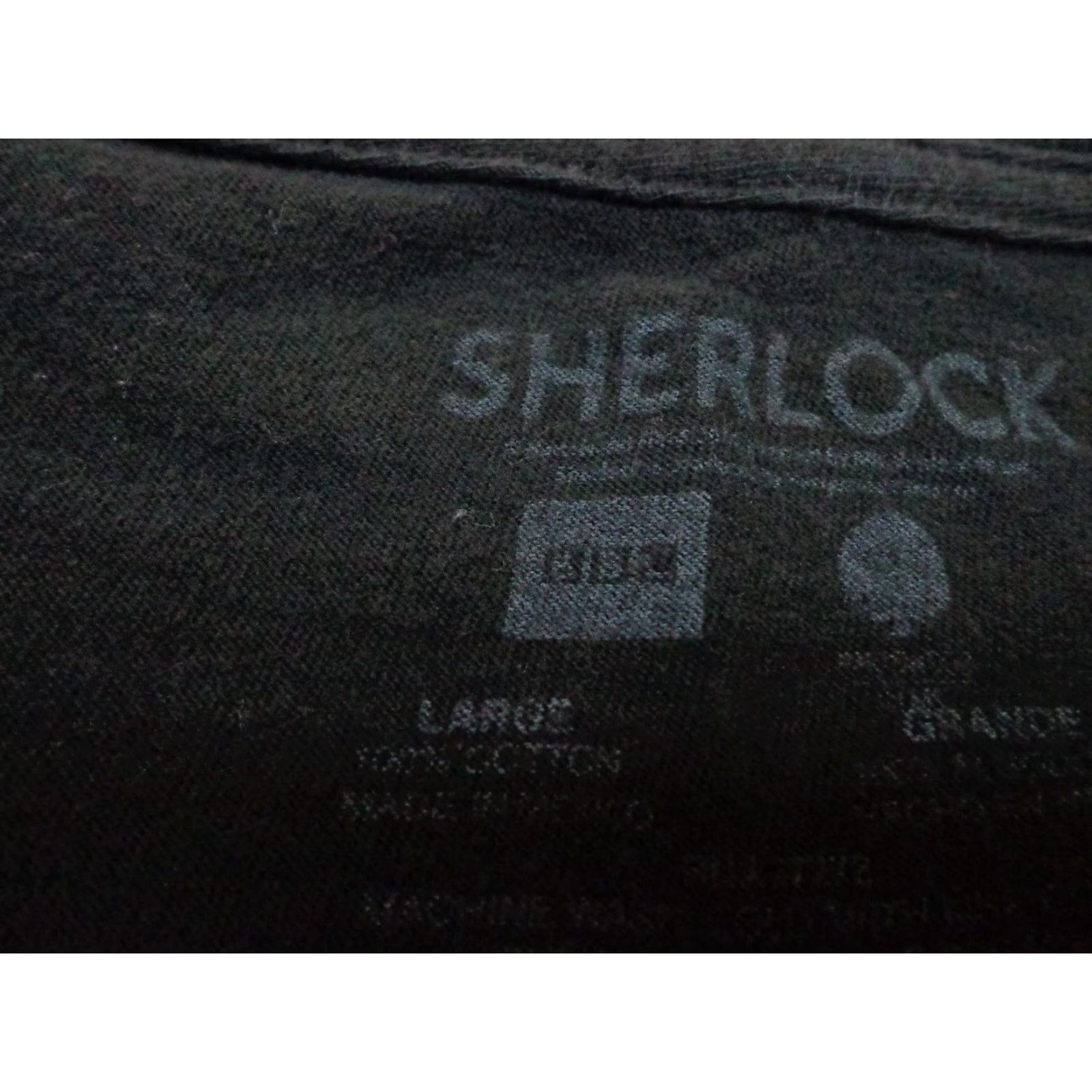 Vintage BBC Sherlock I AM SHERLOCKED Black T-Shirt Mens Large L Crew Neck Short Sleeve 100% Cotton Shirt Size US L / EU 52-54 / 3 - 3 Thumbnail