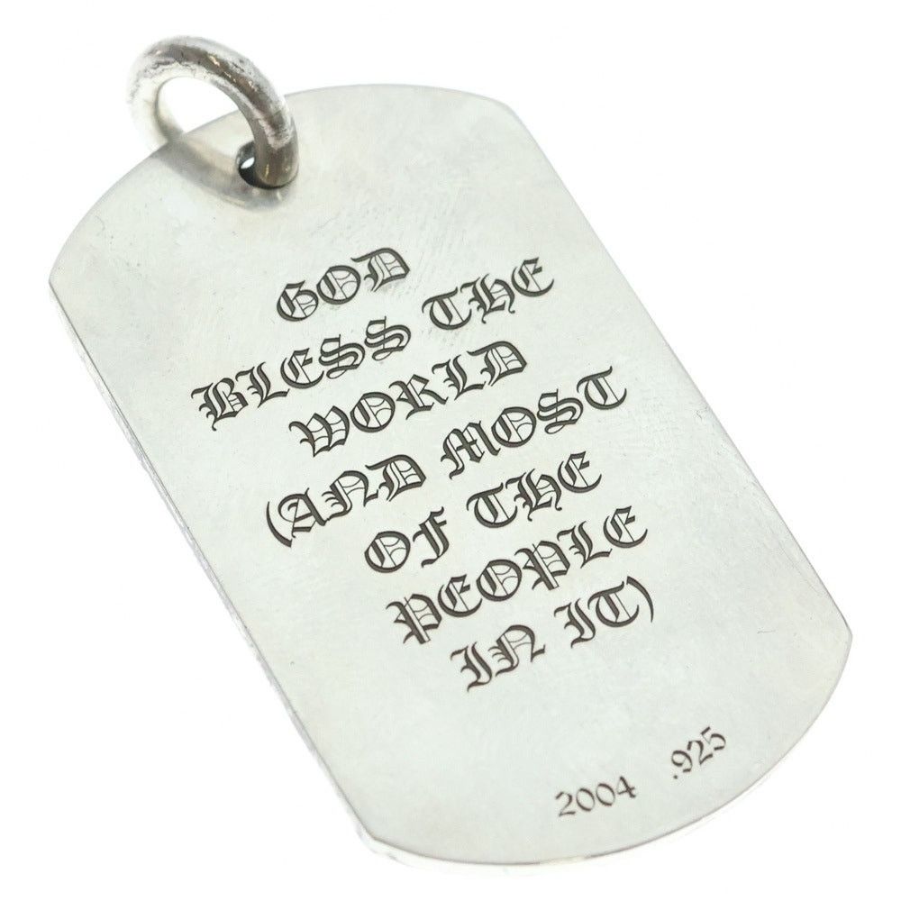 Chrome Hearts Chrome Hearts God Bless Dog Tag Pendant Silver Size ONE SIZE - 6 Thumbnail